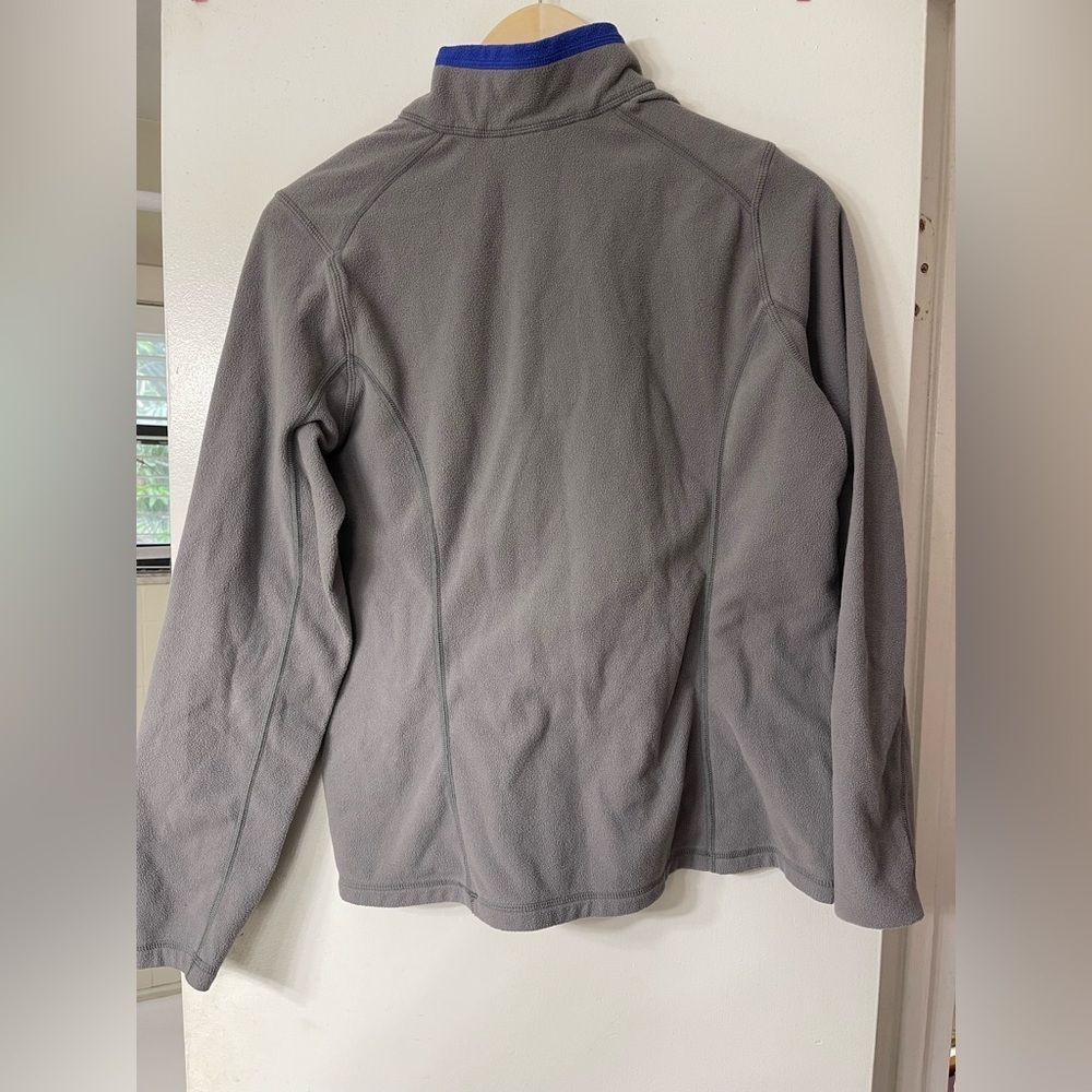 The North Face Blue and Gray Fleece Quarter Zip Pullover - Picture 4 of 5